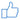 Blue thumbs up hand
