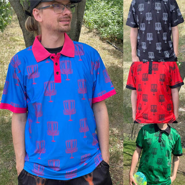 Disc Golf Basket Polo Shirt - Disc Golf Deals USA