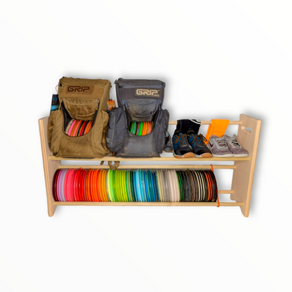 Shadow Pine Woodworks Disc Golf Storage Rack | 15-250 Discs | Free Custom Laser Engraving