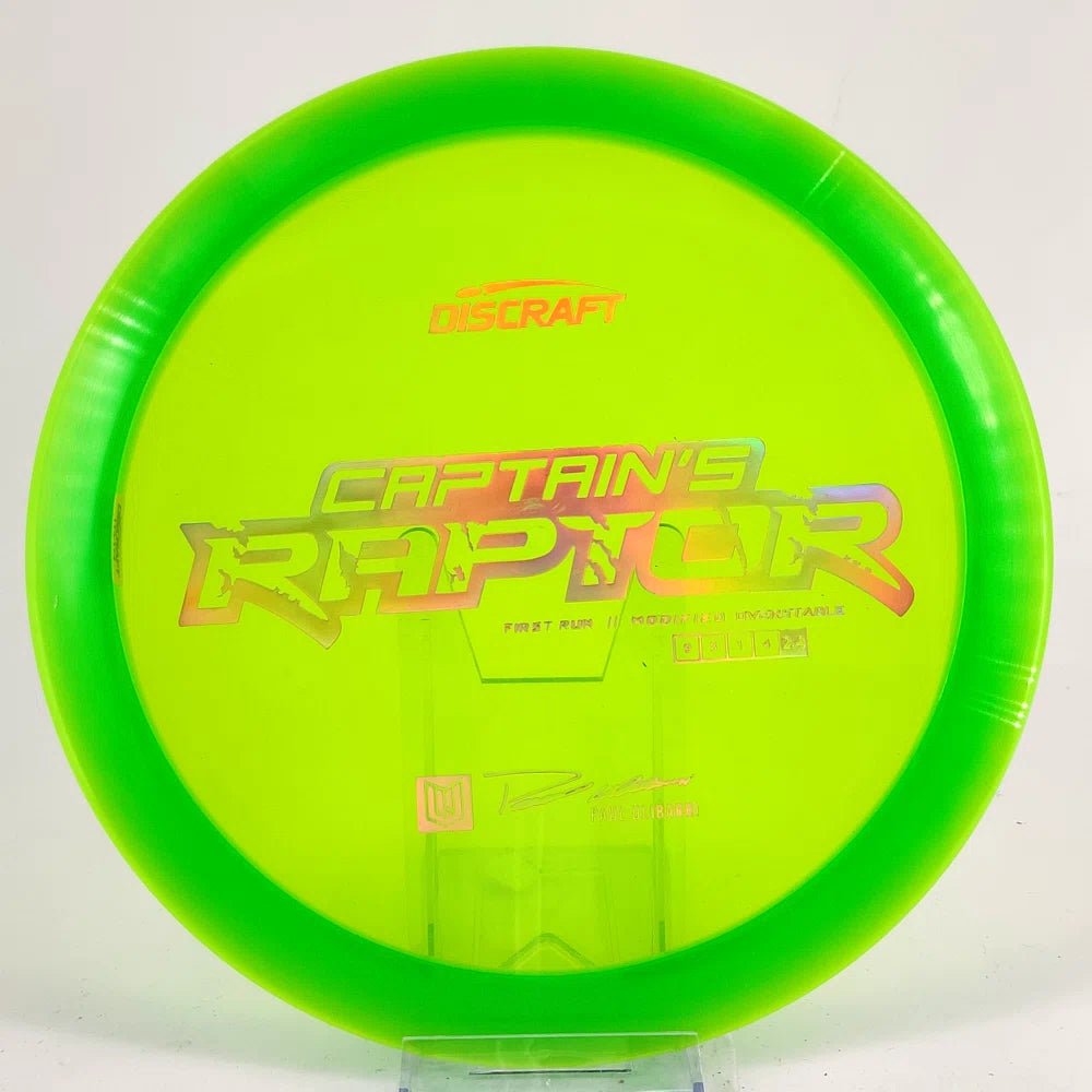Discraft Paul Ulibarri Special Z First Run Captain's Raptor - Disc Golf Deals USA