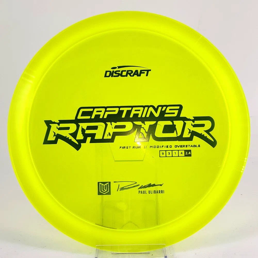 Discraft Paul Ulibarri Special Z First Run Captain's Raptor - Disc Golf Deals USA