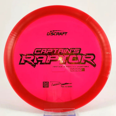 Discraft Paul Ulibarri Special Z First Run Captain's Raptor - Disc Golf Deals USA