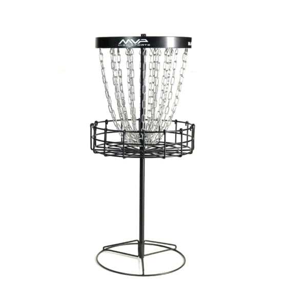 Portable disc golf basket