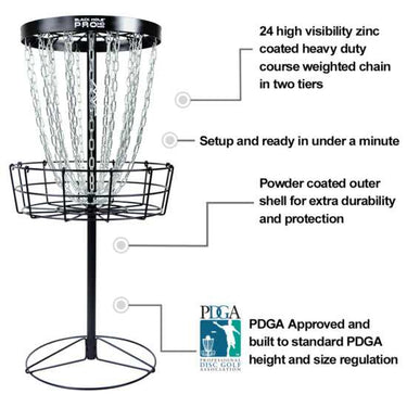 MVP Black Hole Pro HD Disc Golf Basket + Transit - Disc Golf Deals USA