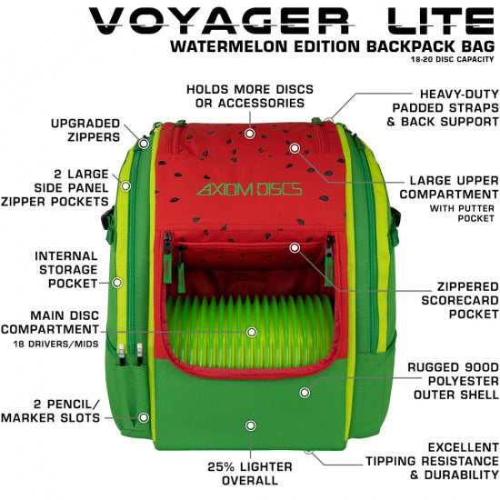 Axiom Voyager Lite - Watermelon Edition Disc Golf Bag - Disc Golf Deals USA