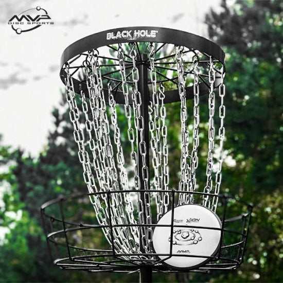 MVP Black Hole Pro Disc Golf Basket + Transit - Disc Golf Deals USA